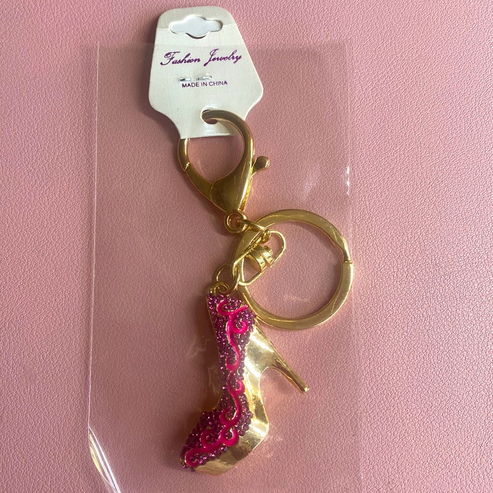 Pink High Heel purse/key chain